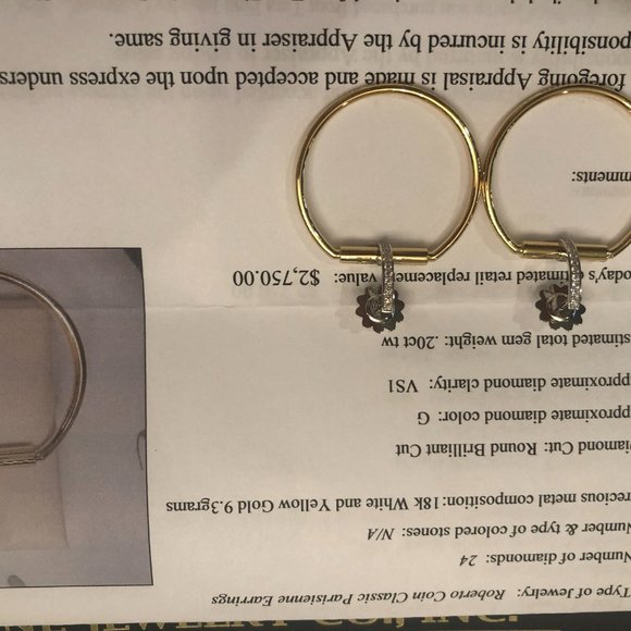 Roberto Coin Classic Parisienne 18k Ear Rings - Picture 5 of 5